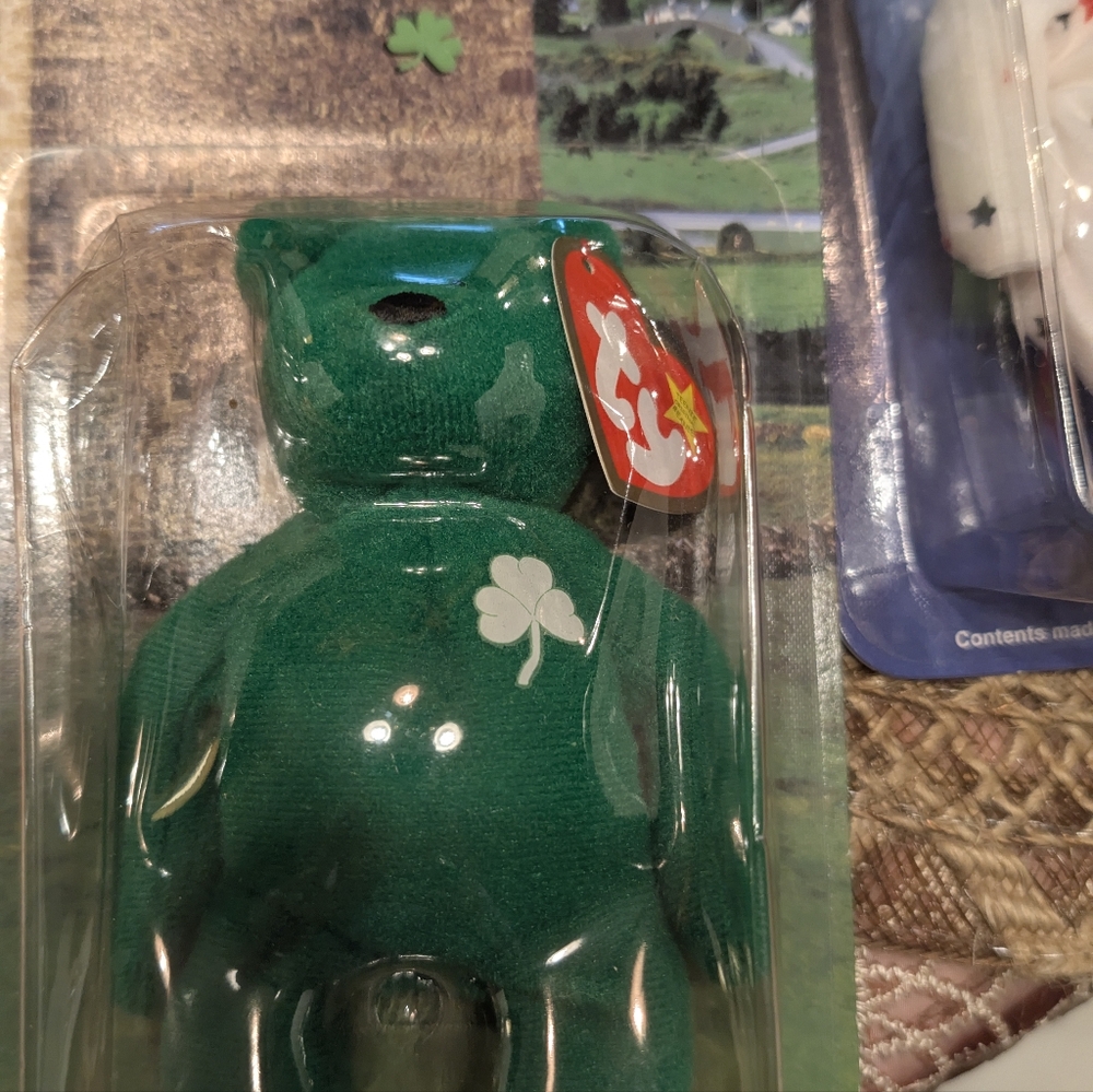 Ty Green Plush with Shamrock